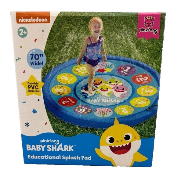Nickelodeon Other - Nickelodean Pinkfong Baby Shark 70" Educational Splash Pad Water Play Mat NIB